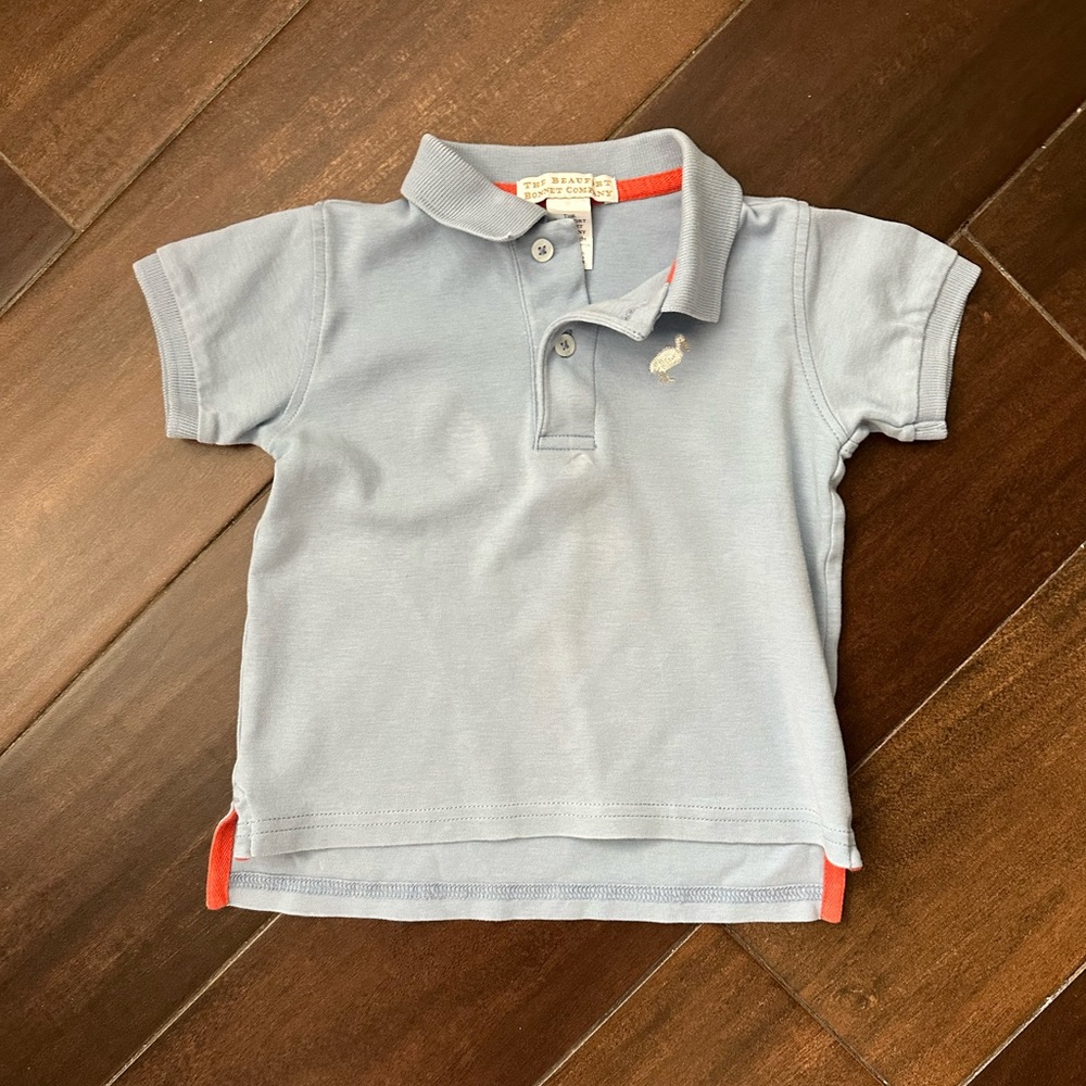 The Beaufort Bonnet Company powder blue polo
